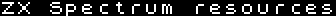 ZX Spectrum resources